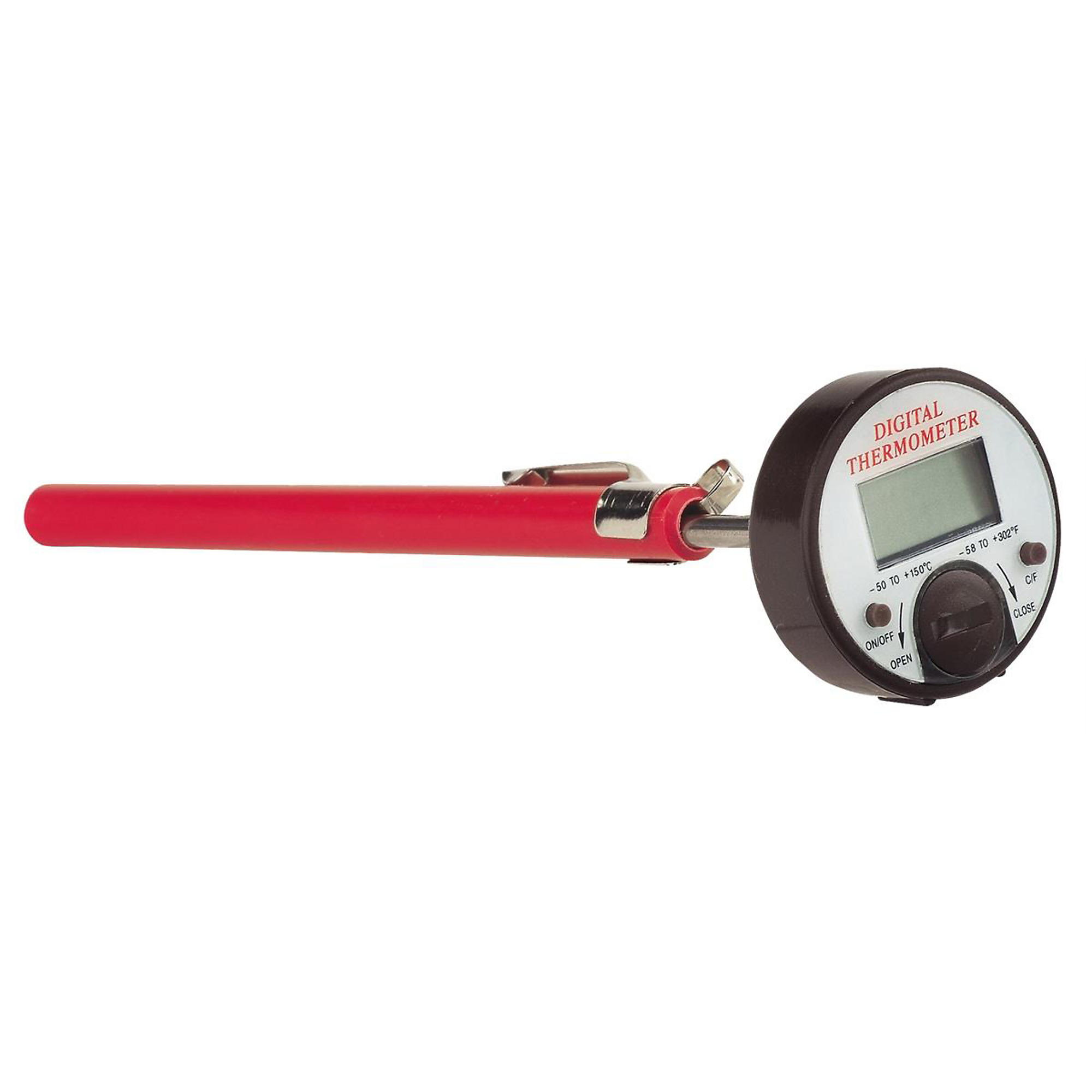 FJC Digital Thermometer — Fast, Accurate, Auto Shutoff, Includes Battery and Pocket Holder, Model# FJC2795
